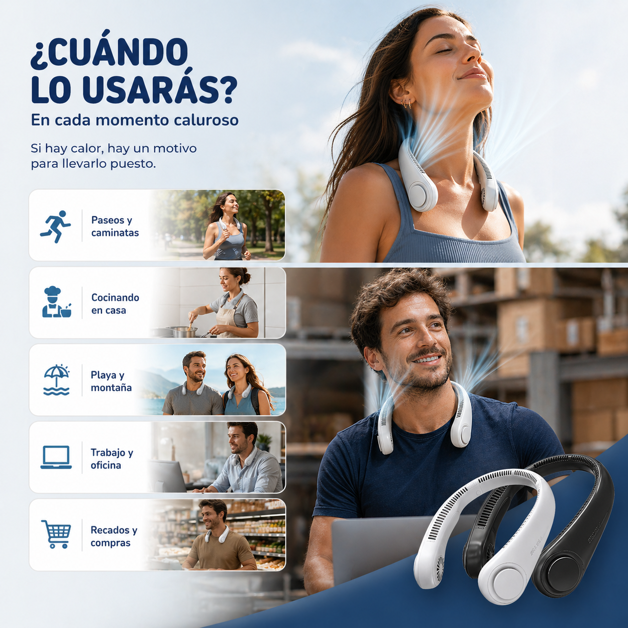 Ventilador de cuello portátil AirFree